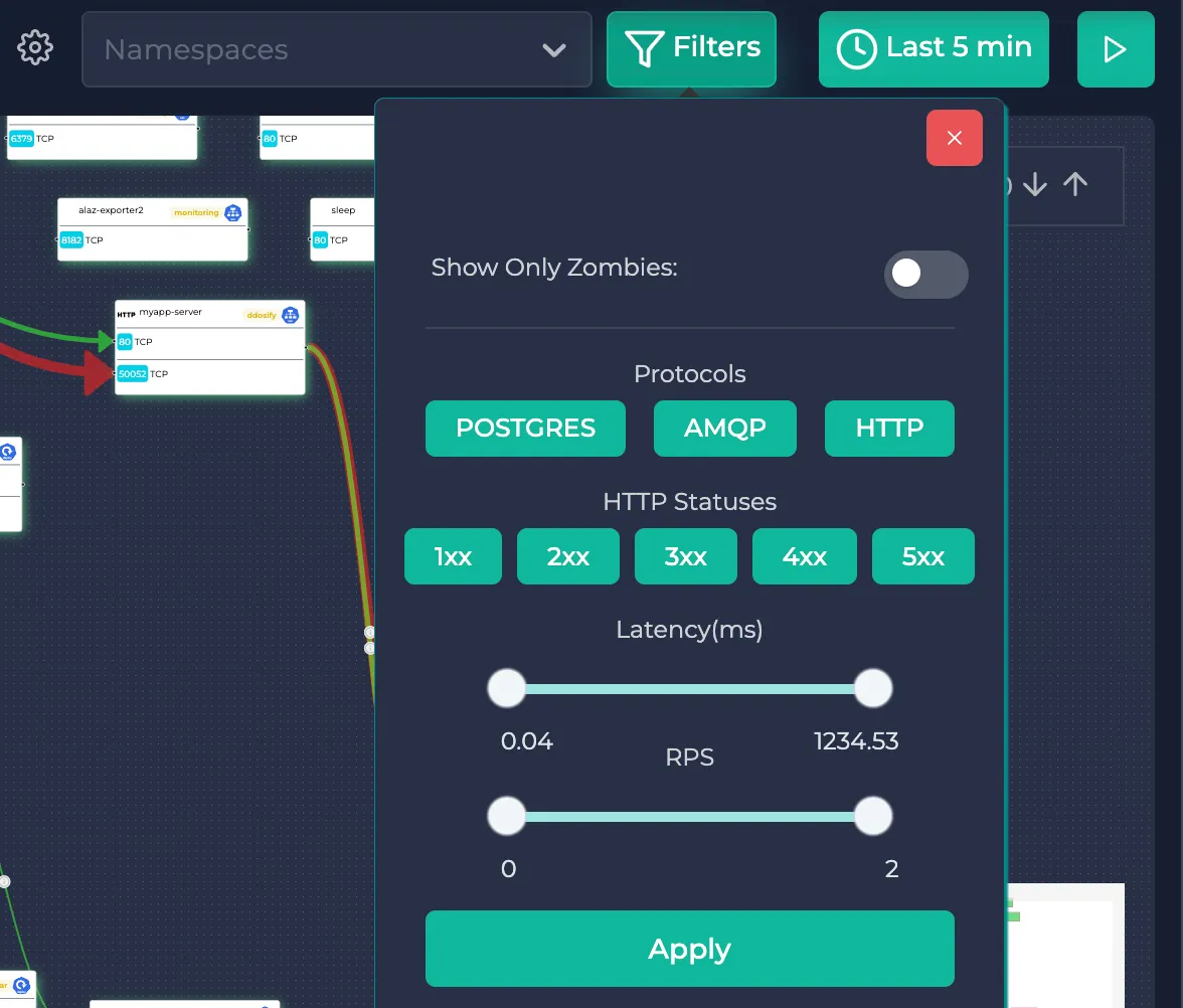 Filtering traffic